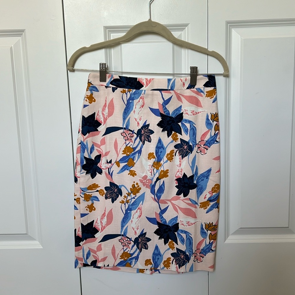 J Crew Colorful Pencil Skirt